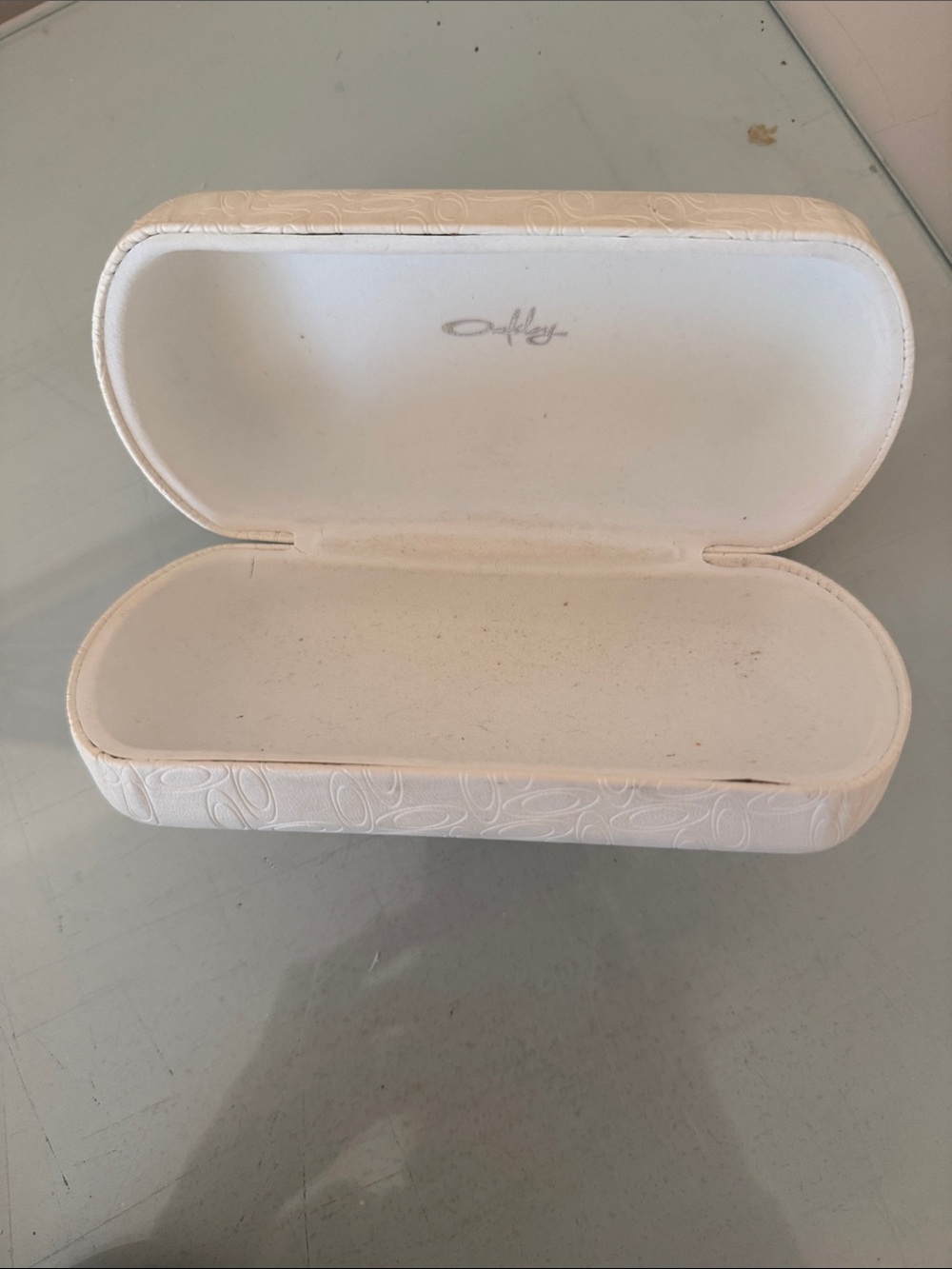 Oakley White Embossed Sunglass Case